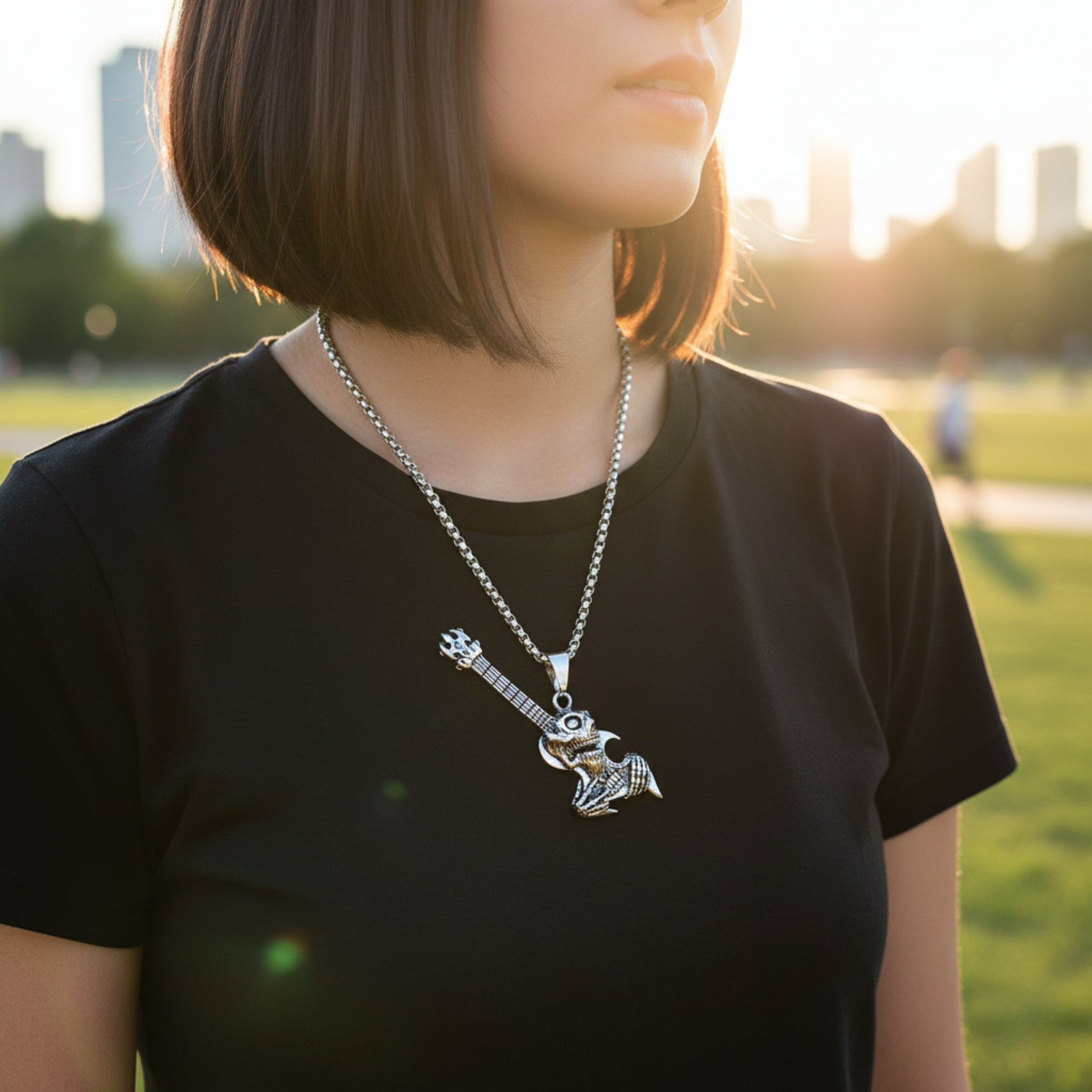 NP-76 Necklace | Pendant - Alloy | Chain - Stainless Steel | Size-24inch