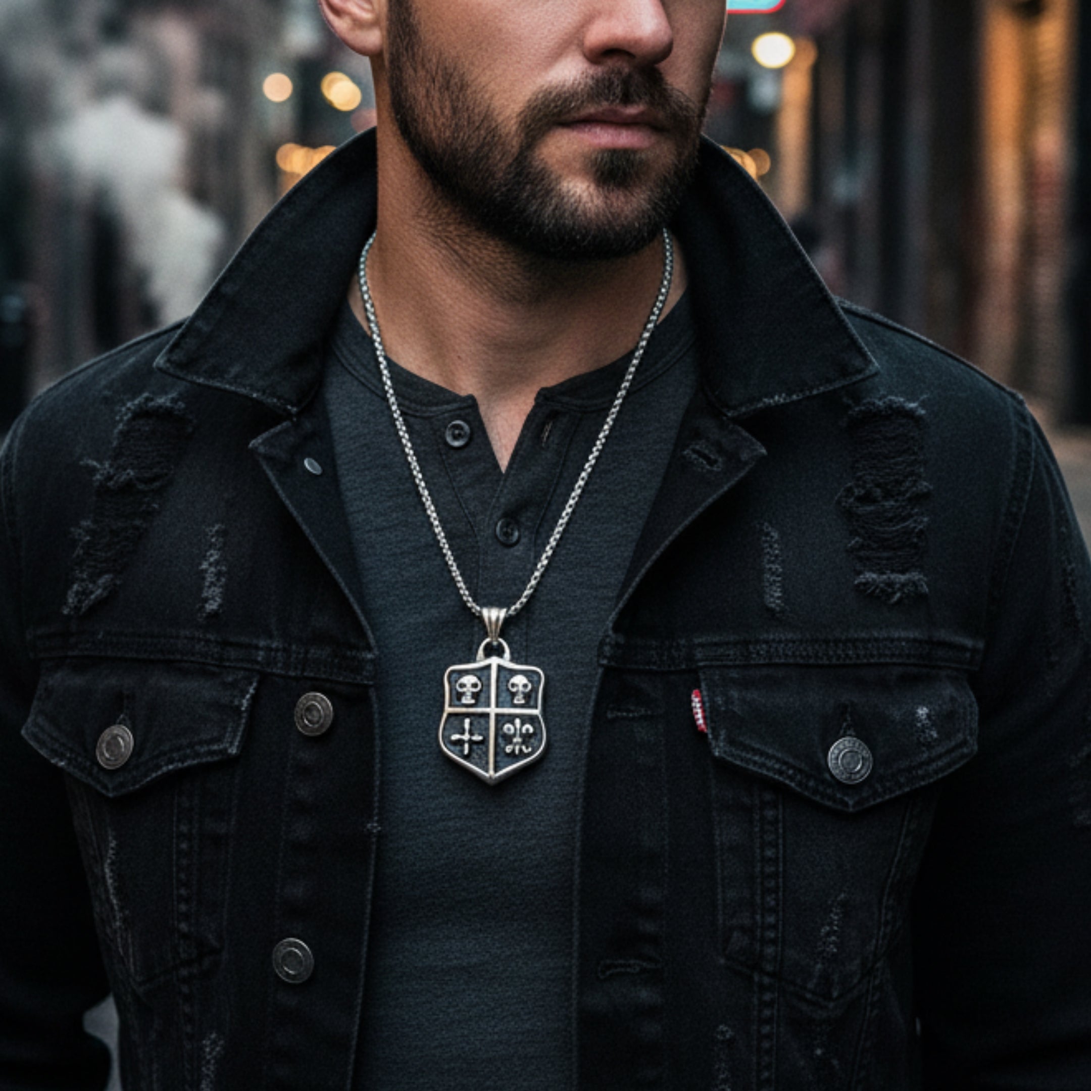 N-28 Necklace | Pendant - Alloy | Chain - Stainless Steel | Size-24inch