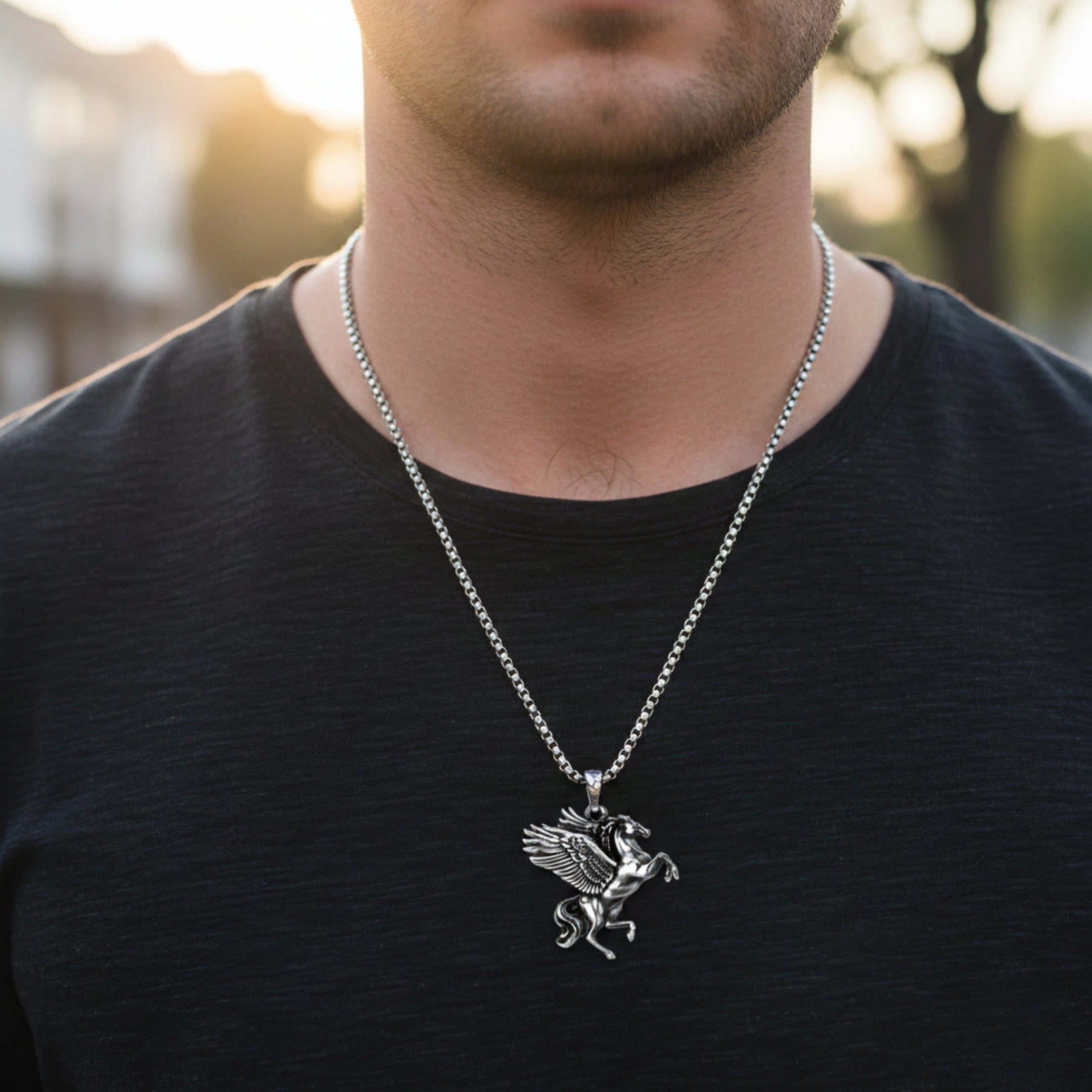 NP-82 Necklace | Pendant - Alloy | Chain - Stainless Steel | Size-24inch