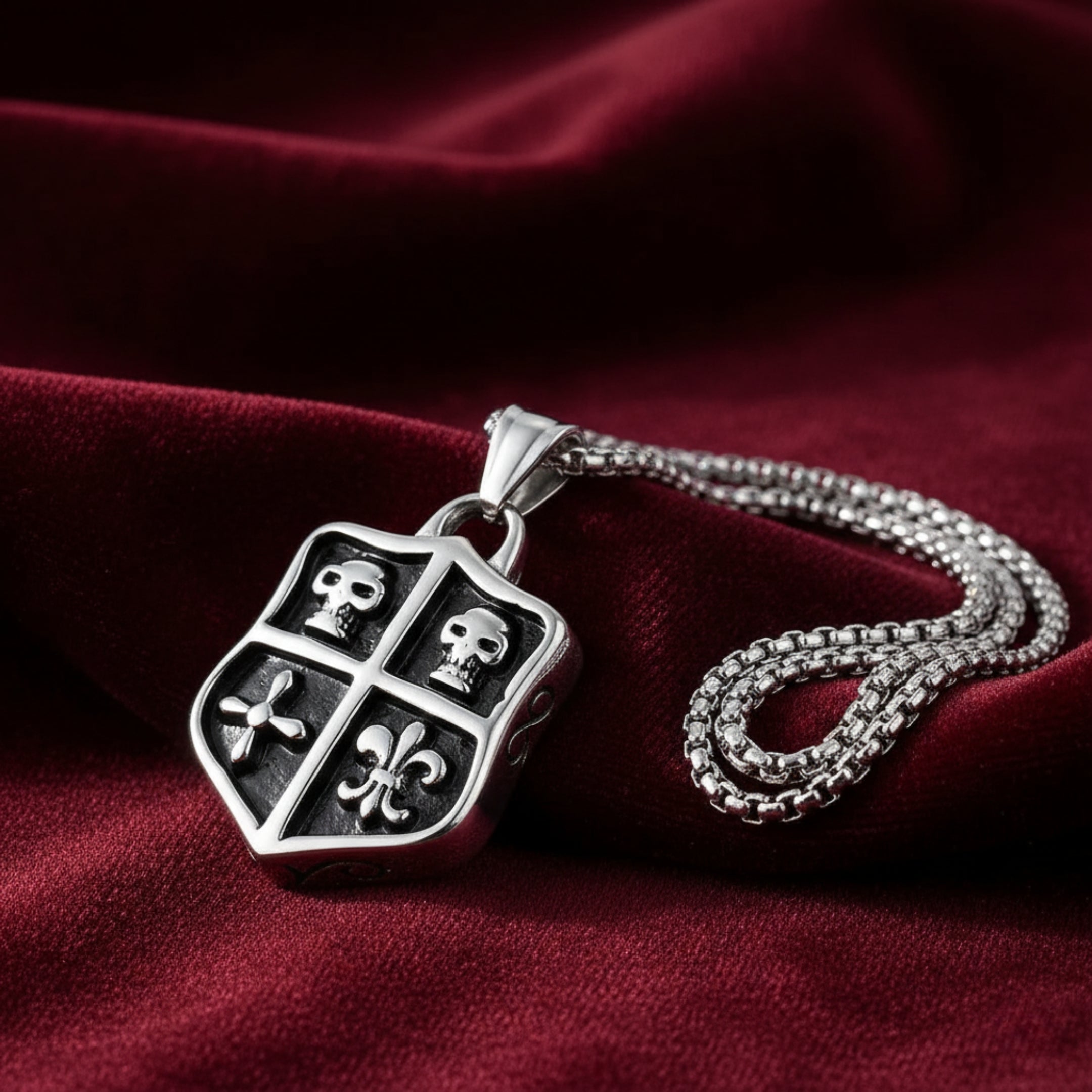 N-28 Necklace | Pendant - Alloy | Chain - Stainless Steel | Size-24inch